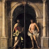 Sebastiano Luciani, zwany del Piombo „Św. Bartłomiej i św. Sebastian” olej na płótnie, ok. 1509 Galeria Akademii, Wenecja