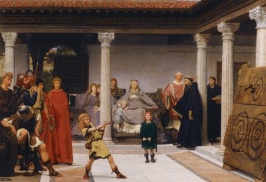 Lawrence Alma-Tadema (1836 – 1912) „Nauka dzieci Chlodwiga”, 1861, kolekcja prywatna