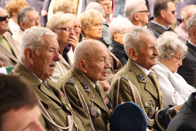 Uroczystości pod Pomnikiem Obrońców Poczty Polskiej w Gdańsku