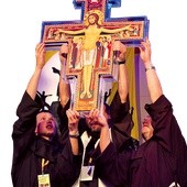 Adoracja  krzyża  San Damiano