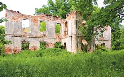 Pozostałości dworu w Jasionie na terenie gminy Zbrosławice