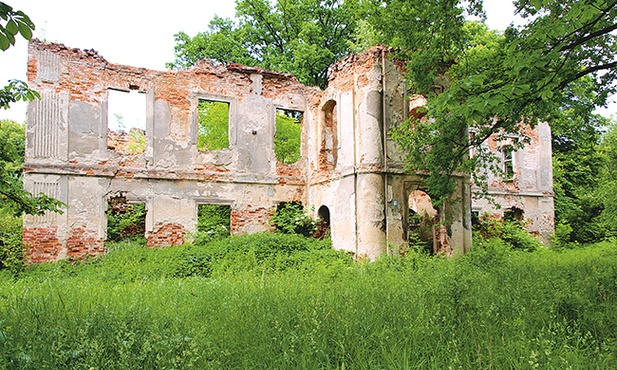 Pozostałości dworu w Jasionie na terenie gminy Zbrosławice
