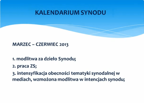 Schemat prac II Synodu Archidiecezji Katowickiej