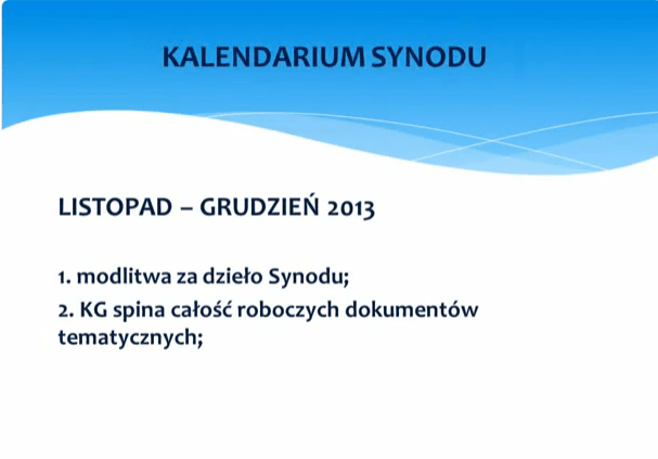 Schemat prac II Synodu Archidiecezji Katowickiej