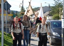 Pielgrzymka skautów na Święty Krzyż