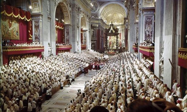 11 października 1962 r. Otwarcie Soboru Watykańskiego II. w Bazylice św. Piotra, która zamieniła się w ogromną aulę synodalną