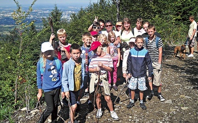 W drodze na Magurkę Wilkowicką w czasie ostatnich wakacji