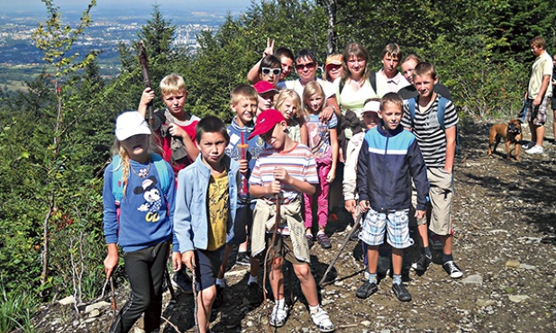 W drodze na Magurkę Wilkowicką w czasie ostatnich wakacji