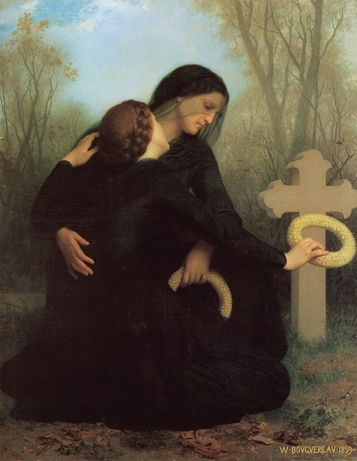 Adolphe William Bouguereau „Zaduszki”, olej na płótnie, 1859 Muzeum Sztuk Pięknych, Bordeaux