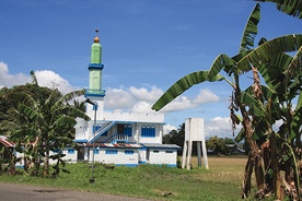 Jeden z licznych meczetów  na półwyspie Zamboanga nad zatoką Moro