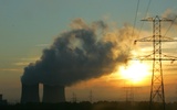 Zachód słońca nad elektrownią Turów