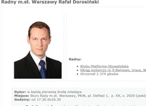 Radny Dorosiński przechodzi do klubu PiS