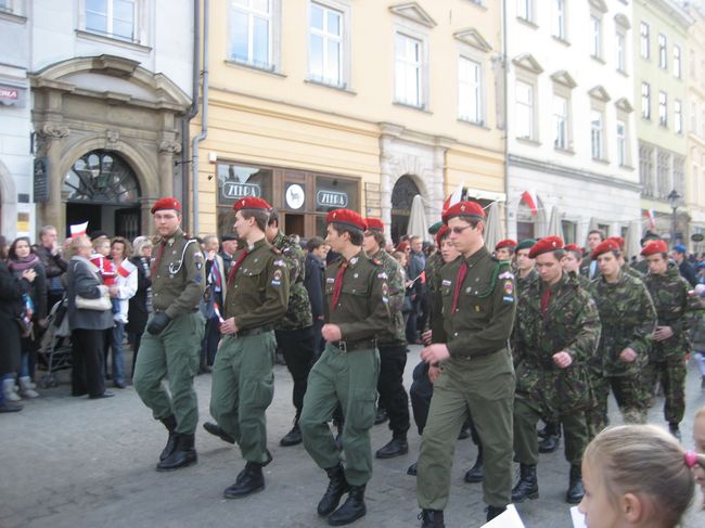 Świętowanie niepodległości na krakowskim Rynku Głównym