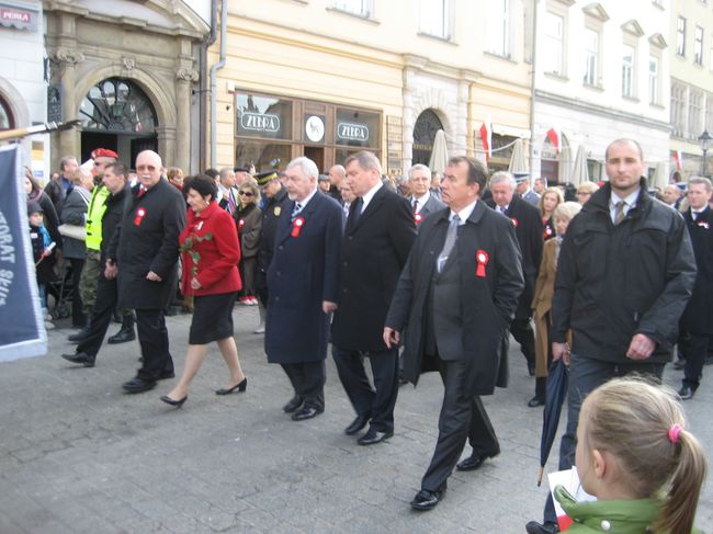 Świętowanie niepodległości na krakowskim Rynku Głównym