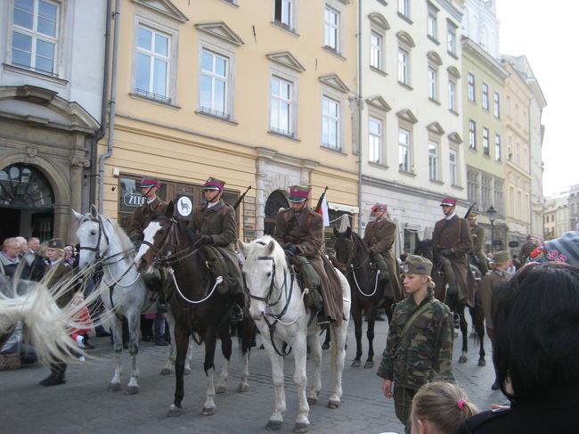 Świętowanie niepodległości na krakowskim Rynku Głównym