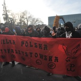 Demonstracja skrajnie lewicowego "Porozumienie 11 Listopada"
