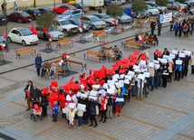 „Żywą” flagę narodową ułożyli uczniowie podstawówki i gimnazjum Społecznego Towarzystwa Oświatowego w Ciechanowie