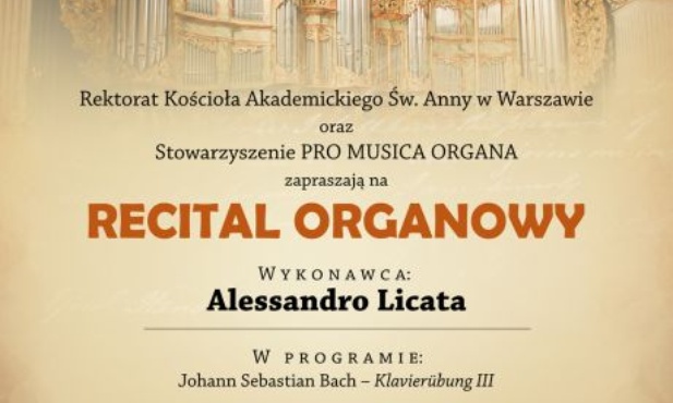 Recital organowy włoskiego wirtuoza