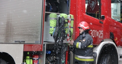 Pożar w centrum Katowic