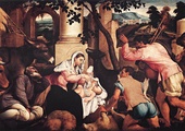 Skrępowany baranek na obrazie przedstawiającym Boże Narodzenie to zapowiedź zbawczej ofiary Chrystusa – obraz Jacopo Bassano, „Pokłon pasterzy”