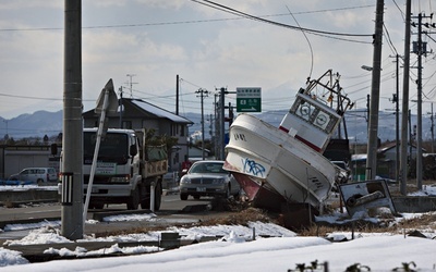 28 lutego 2012 roku Yuliage, Japonia pierwsza rocznica trzęsienia ziemi i tsunami 