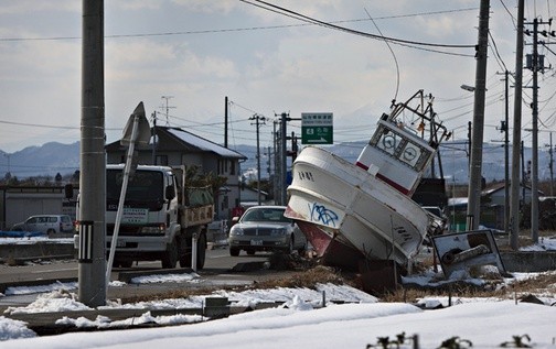 28 lutego 2012 roku Yuliage, Japonia pierwsza rocznica trzęsienia ziemi i tsunami 