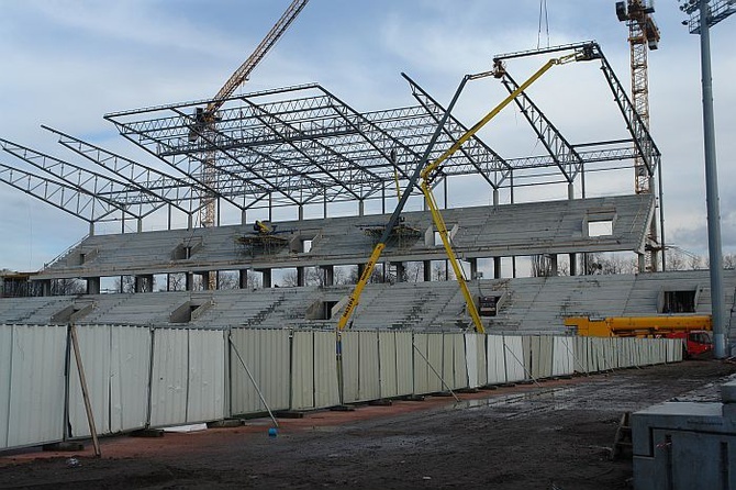 Trwa budowa stadionu Górnika Zabrze