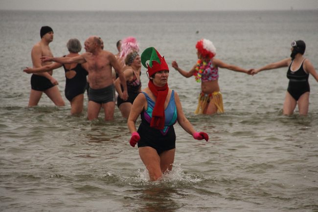 Powitanie nowego roku na plaży