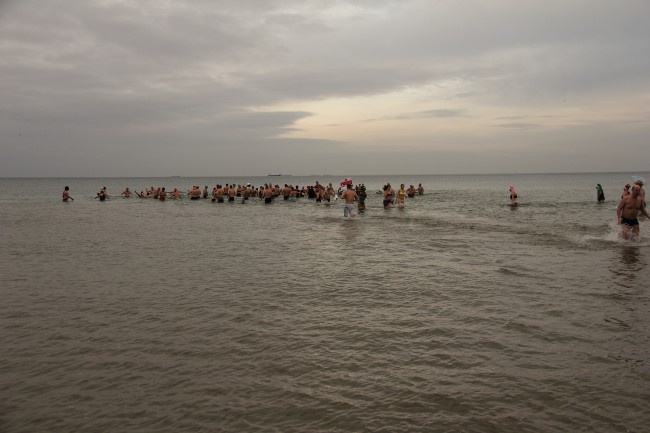 Powitanie nowego roku na plaży