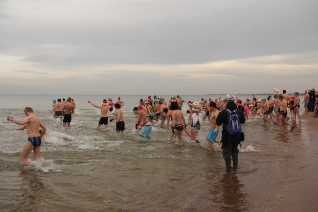 Powitanie nowego roku na plaży