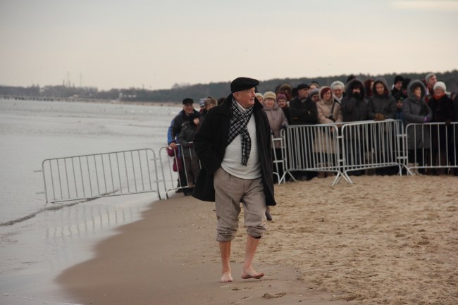 Powitanie nowego roku na plaży