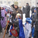 Tychy - orszak w padającym śniegu