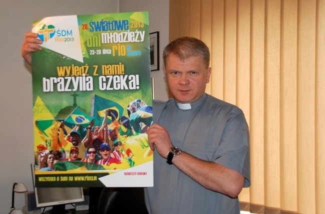 To oficjalny plakat zachęcający do udziału w Światowych Dniach Młodzieży