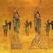 „Kuszenie Chrystusa”,  mozaika, XII w.,  bazylika San Marco, Wenecja