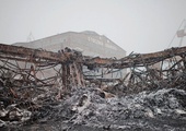 Tereny postoczniowe, hala rozebrana po pożarze w styczniu 2012 r.