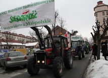 Protest rolników w Nowym Sączu