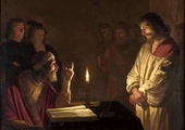 Gerrit van Honthorst:  Chrystus przed Kajfaszem,  National Gallery, Londyn