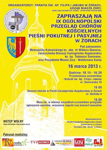 Przegląd Pieśni Pokutnej i Pasyjnej, Żory, 16 marca