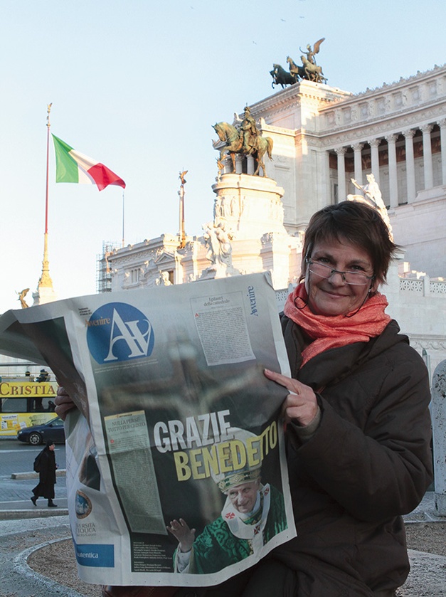 Pascale Copin z Francji: – Nie jestem wierząca, ale od Benedykta XVI emanuje niezwykłe dobro – mówi