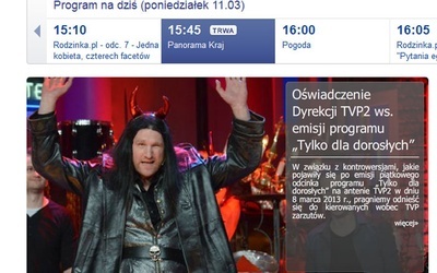 Skandaliczny kabaret – TVP2 przeprasza