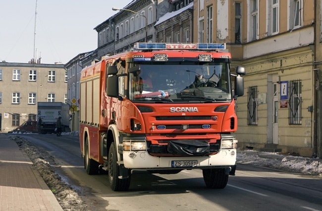 Ćwiczenia strażackie w Karlinie