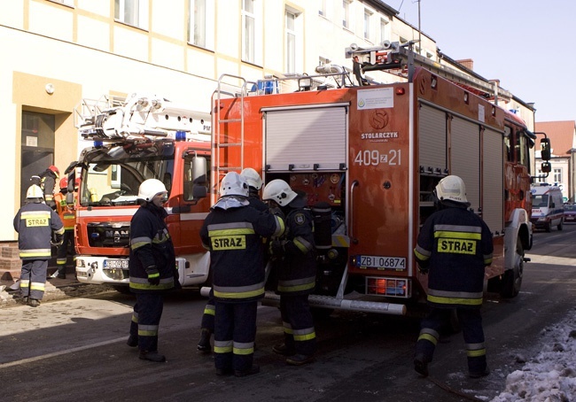 Ćwiczenia strażackie w Karlinie