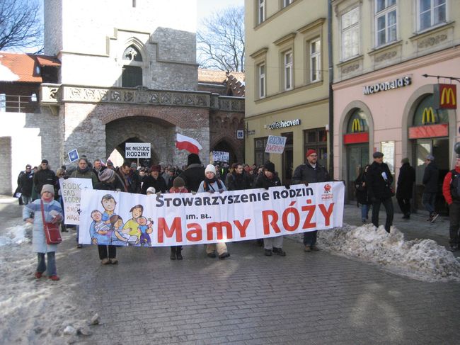 Manifestowali w obronie rodziny