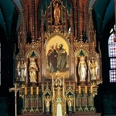 Obraz świętych Piotra i Pawła w prezbiterium gliwickiej katedry