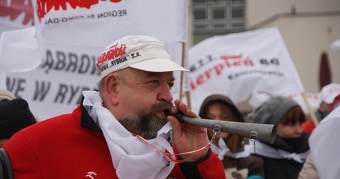 Antyrządowy protest w Rybniku