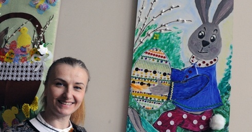 Ten wielkanocny zajączek, dzieło Marii Wolańskiej, znalazł się na świątecznych kartkach naszej placówki – informuje Agata Andrzejewska