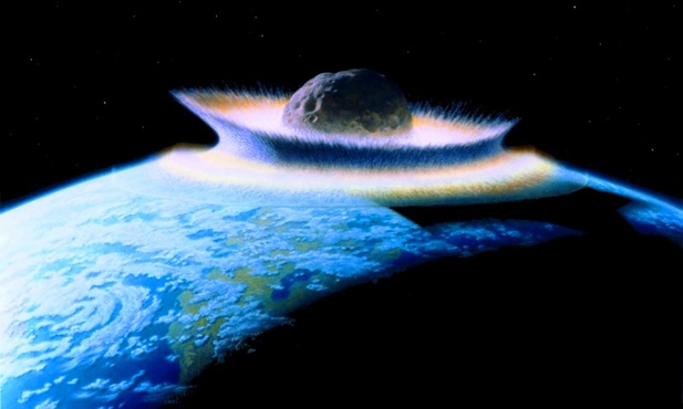 Zderzenie planetoidy z młodą Ziemią 