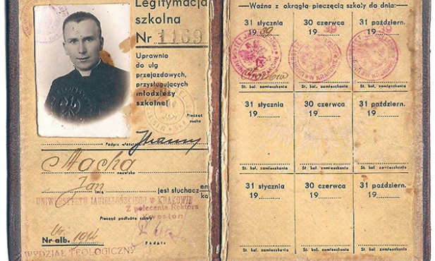 Legitymacja studencka ks. Machy