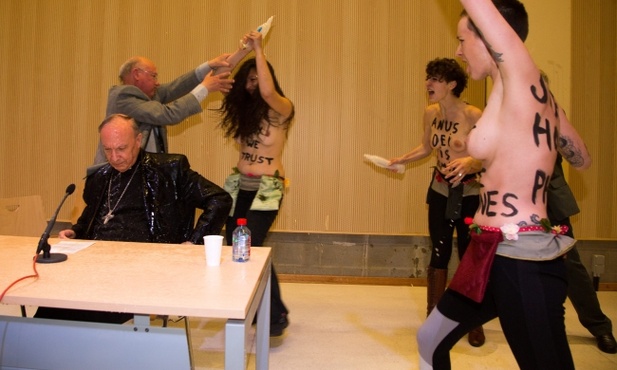 Femen zaatakował prymasa Belgii