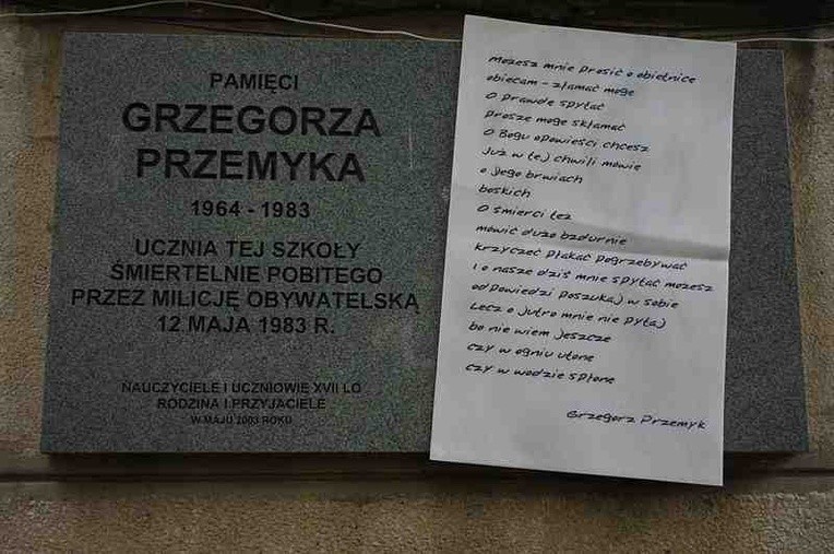 30. rocznica zbrodni na Grzegorzu Przemyku